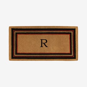 Letter R - Extra-thick Esquire Monogram Doormat