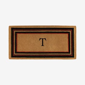 Letter T - Extra-thick Esquire Monogram Doormat