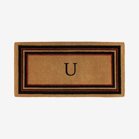 Letter U - Extra-thick Esquire Monogram Doormat