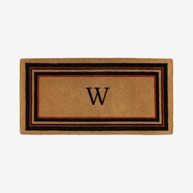 Letter W - Extra-thick Esquire Monogram Doormat