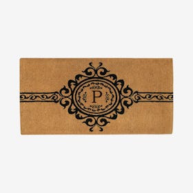 Letter P - Extra-thick Garbo Monogram Doormat
