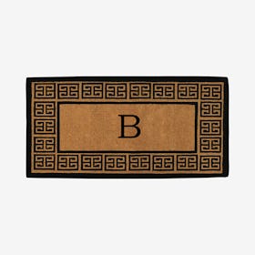 Letter B - Extra-thick Grecian Monogram Doormat