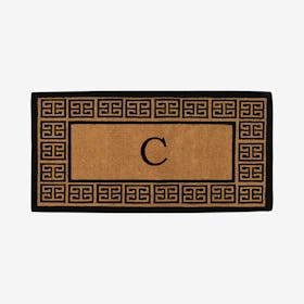Letter C - Extra-thick Grecian Monogram Doormat