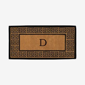 Letter D - Extra-thick Grecian Monogram Doormat