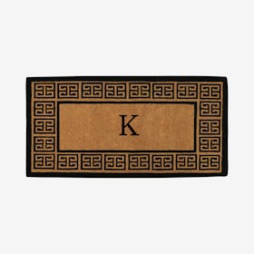 Letter K - Extra-thick Grecian Monogram Doormat