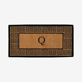 Letter Q - Extra-thick Grecian Monogram Doormat