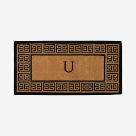 Letter U - Extra-thick Grecian Monogram Doormat