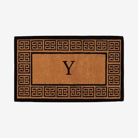 Letter Y - Extra-thick Grecian Monogram Doormat