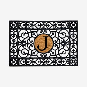 Letter J - Monogram Doormat - Rubber