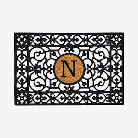 Letter N - Monogram Doormat - Rubber