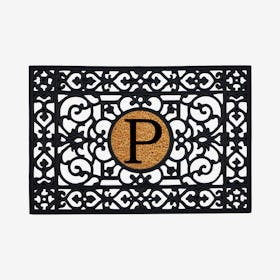 Letter P - Monogram Doormat - Rubber