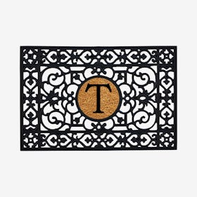 Letter T - Monogram Doormat - Rubber