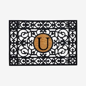 Letter U - Monogram Doormat - Rubber