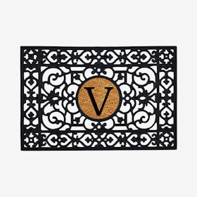 Letter V - Monogram Doormat - Rubber