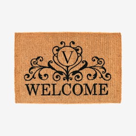 Letter V - Kingston Welcome Doormat