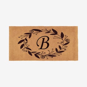 Letter B - Black Rose Doormat