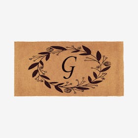 Letter G - Black Rose Doormat