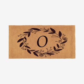 Letter O - Black Rose Doormat