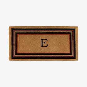 Letter E - Extra-thick Esquire Monogram Doormat