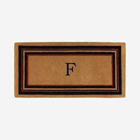 Letter F - Extra-thick Esquire Monogram Doormat