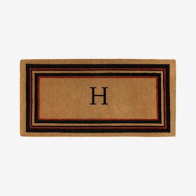 Letter H - Extra-thick Esquire Monogram Doormat