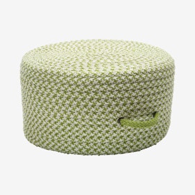Houndstooth Pouf - Lime