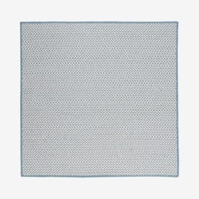 Outdoor Houndstooth Square Area Rug - Sea Blue