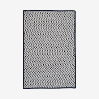 Outdoor Houndstooth Rectangle Area Rug - Navy