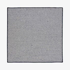 Outdoor Houndstooth Square Area Rug - Navy