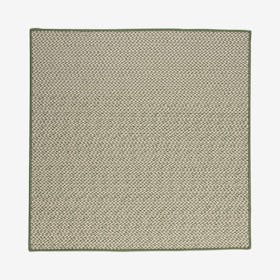 Outdoor Houndstooth Square Area Rug - Leaf Green