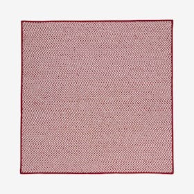 Outdoor Houndstooth Square Area Rug - Sangria