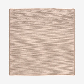 Outdoor Houndstooth Square Area Rug - Cuban Sand