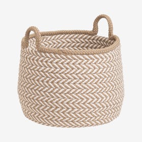 Prevé Basket - Taupe / White