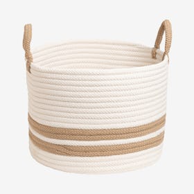 San Marino Basket - White / Taupe