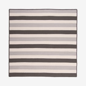 Stripe It Square Area Rug - Silver