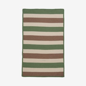 Stripe It Rectangle Area Rug - Moss / Stone