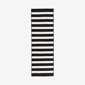 Stripe It Runner Rug - Black / White