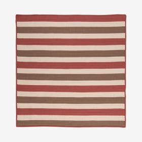 Stripe It Square Area Rug - Terracotta