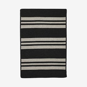 Sunbrella Southport Stripe Area Rug - Black