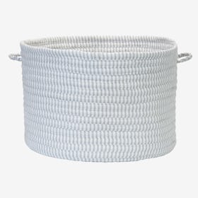 Ticking Solids Basket - Grey