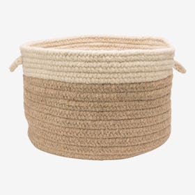 Chunky Dipped Basket - Beige / Natural