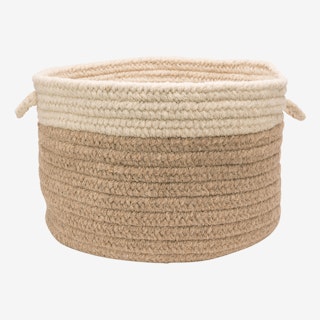 Chunky Dipped Basket - Beige / Natural