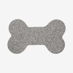 Dog Bone Houndstooth Bright Rug - Black