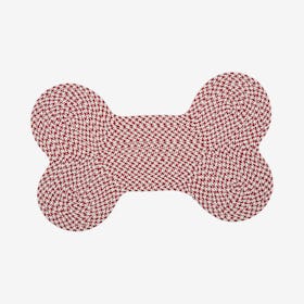 Dog Bone Houndstooth Bright Rug - Sangria