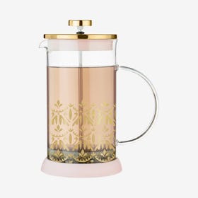 Riley Glass Tea Press Pot - Casablanca Pattern