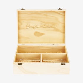 Celebrate Champagne Box with Flutes - Set of 2