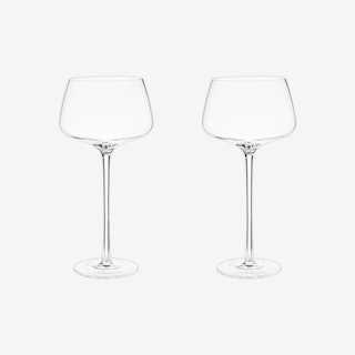 Angled Crystal Amaro Spritz Glasses - Set of 2