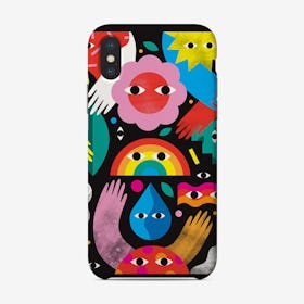Happy Shapes Face Phone Case