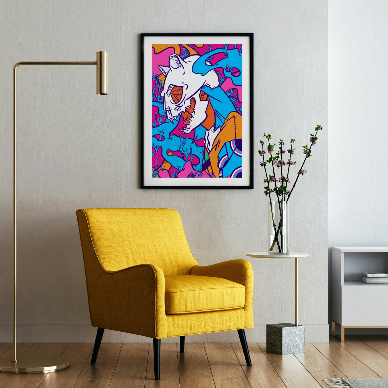 Cat'S Cradle Canvas Cushion by Evgenia Chuvardina