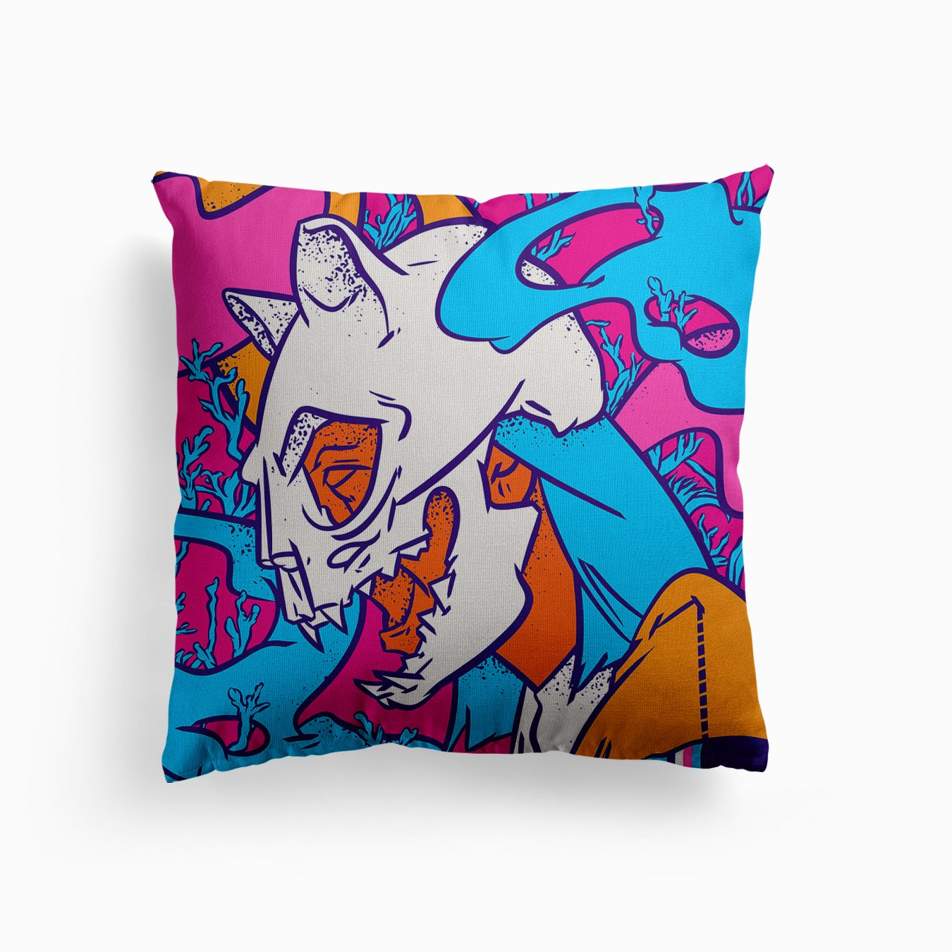 Cat'S Cradle Canvas Cushion by Evgenia Chuvardina